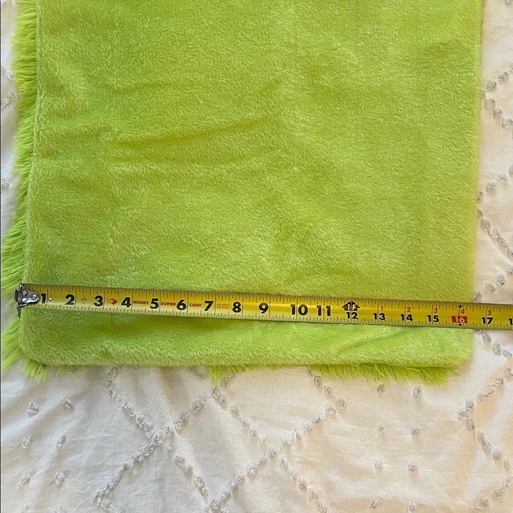 Lime Green Fuzzy Pillow covers set of 2 new